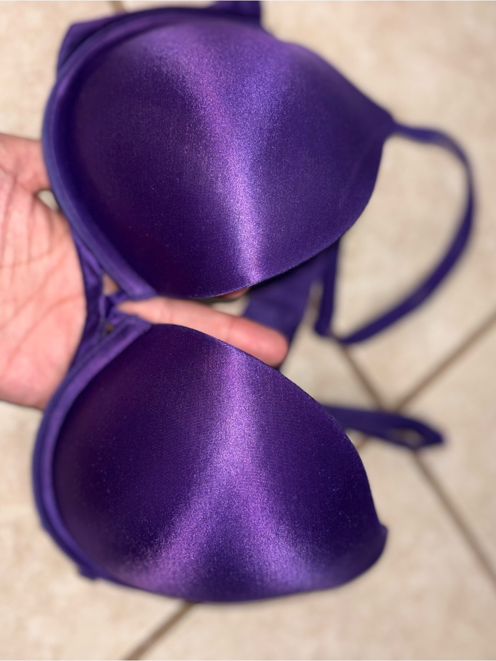 Victoria's Secret Purple Satin Padded Bra